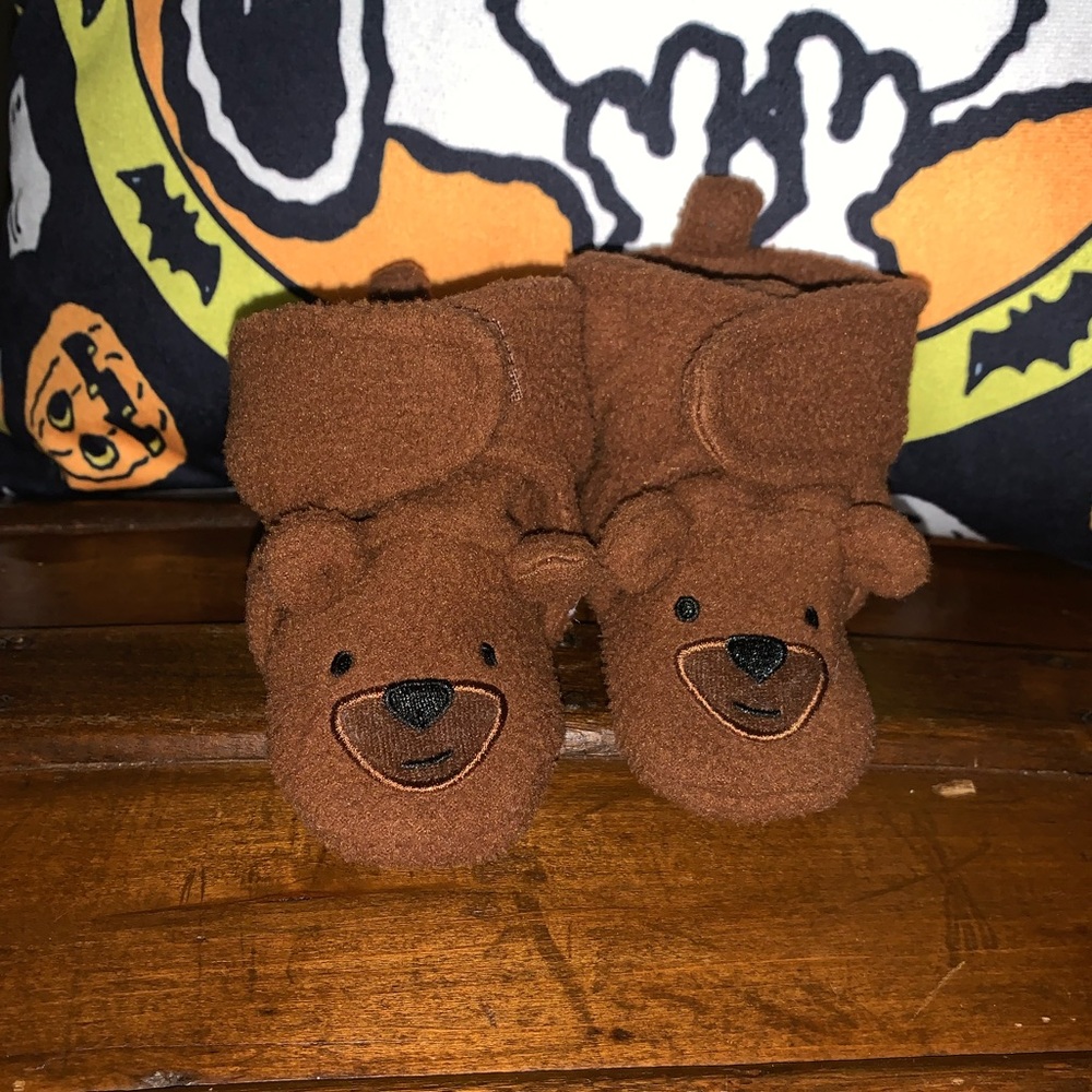 Baby Boy Bear Booties 🐻 0-6m